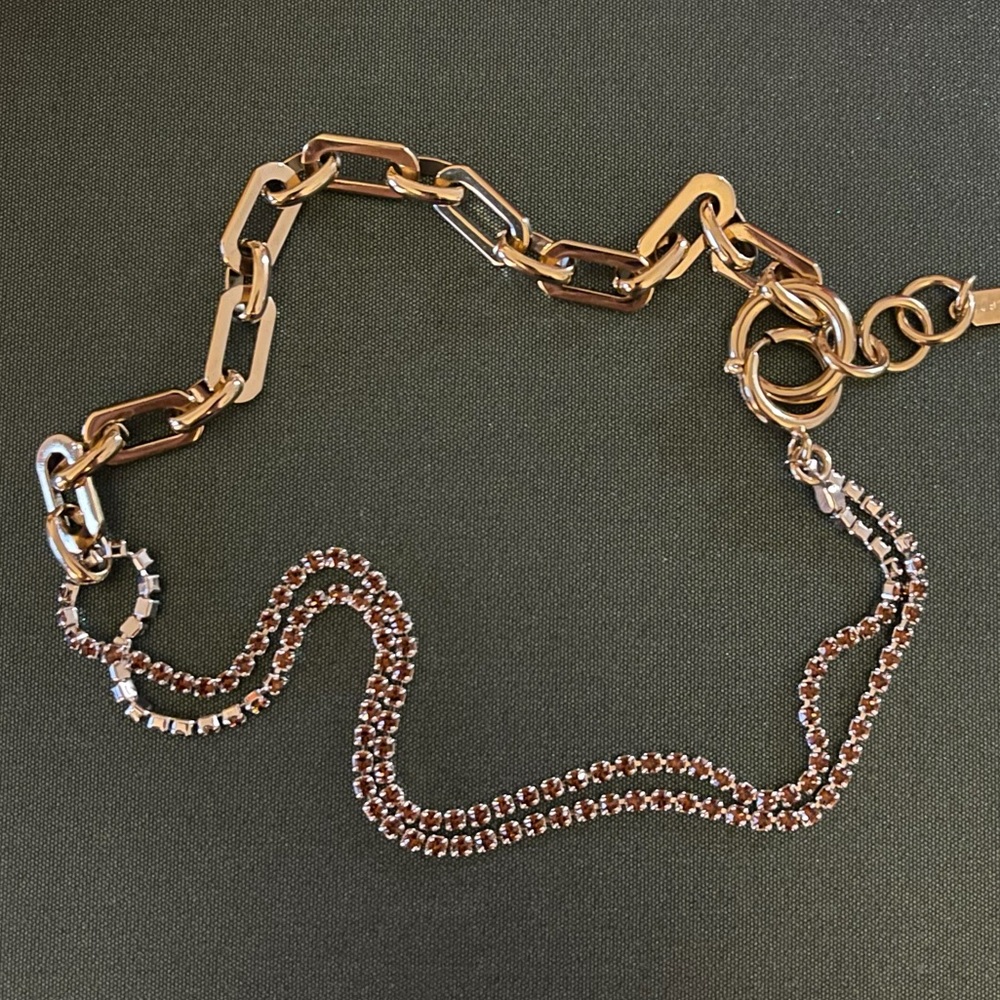 ✨Justine Clenquet Silver and Gold Jean Chain Choker